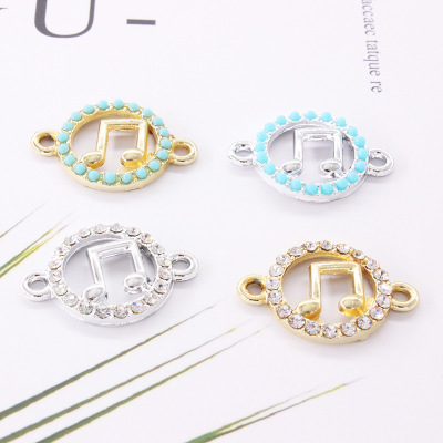Manufacturers wholesale custom notes clothing accessories simple alloy point drill electroplating earrings accessories