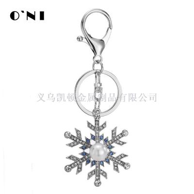 Winter snowflake pendant necklace key chain accessories aliexpress cross-border