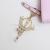 Creative Custom Metal Rhinestone Cartoon Small Deer Head Car Key Ring Women's Bag Pendant Key Chain Diamond-Embedded Gift