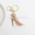 Korean New Pearl Rhinestone Key Ring Metal High Heel Shoes Keychain Girls' Gifts Factory in Stock Wholesale