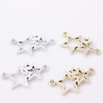 Trend personality Trend jewelry uv plating pentangle star creative jewelry DIY can be customized manufacturers batch