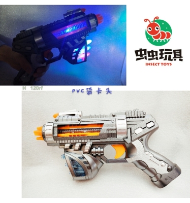 Hot style electric toy gun simulation plastic gun children glow music gun street sales Hot electric toy gun