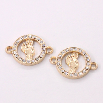 Manufacturers wholesale diy bracelet accessories circular point diamond accessories portrait necklace accessories clothing accessories