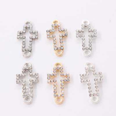 Manufacturer wholesale fashion clothing accessories ingredients bracelet necklace metal point diamond cross jewelry accessories