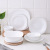 Opal Glass White Jade Porcelain Tempered Glass Bowl Soup Bowl Noodle Bowl Salad Bowl Cutlery Plate Square Series