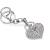 Creative fashion color diamond heart key chain metal heart versatile bag pendant valentine's day gift
