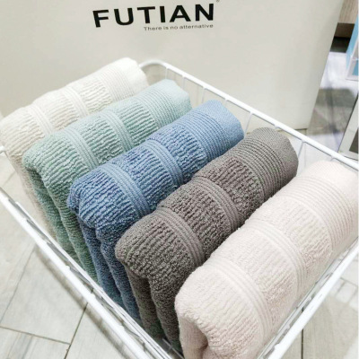 Fu tian plain colored towel thickened cotton face towel high-end gifts bibulous soft spot wholesale manufacturers direct