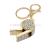 Hot Sale Little Creative Gifts Rhinestone Whistle Metal Keychains Cute Practical Small Pendant Diamond Key Chain Gift