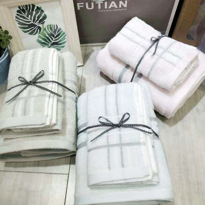 Fu tian, plain color gauze pure cotton towel home company return gifts high - grade face towel thickening bath towel manufacturers direct spot