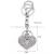 Creative fashion color diamond heart key chain metal heart versatile bag pendant valentine's day gift