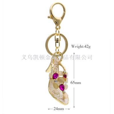 European and American Fashion Crystal High Heels Keychain Women's Creative Gift Three-Dimensional Sandals Handbag Pendant 3d Key Chain