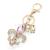 Europe and America hot selling metal crystal warbling tail flower key chain creative luggage pendant custom gifts