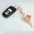 Factory Direct Sales Crystal Diamond Angel Shape Bag Accessories Metal Car Key Ring Exquisite Personalized Gift
