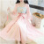 Lady's dress spring and summer new embroidery bow fresh quietly elegant hanfu improved antique dress