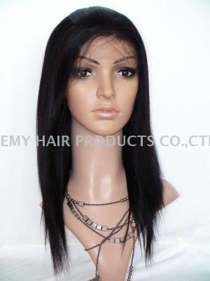human hair straight full lace wig