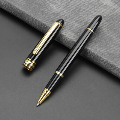 Business High-End Signature Pen Custom Logo Metal Gel Pen Creative Office Supplies Black Gel Ink Pen Advertising Marker