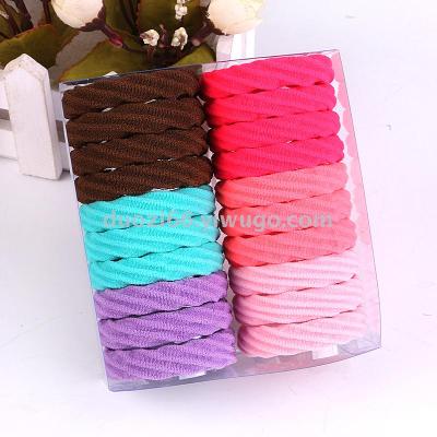 Korean version of hair rope no seams thick rubber band hair circle high stretch twill thread thread hair circle does not hurt hair