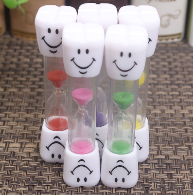 3 minutes tooth shape hourglass smiling face brushing time hourglass plastic hourglass move tooth hourglass