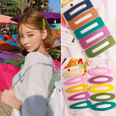 Korean ins adult bb clip soft sister wind scrub top clip word clip color cute girl bangs clip accessories