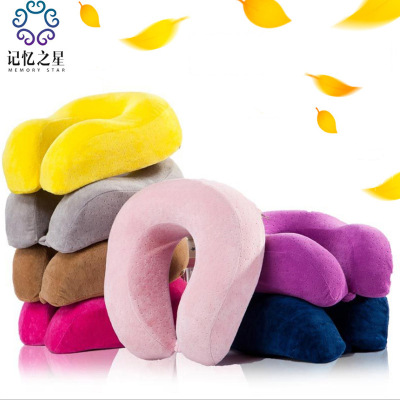Yl027 Memory Foam Pillow Lightweight Breathable Siesta Neck Support U-Shape Pillow 2018 New Travel Pillow Wholesale
