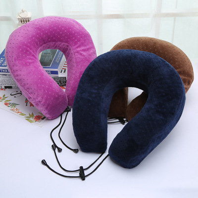 Yl201 Memory Foam U-Shaped Pillow Travel with Rope Neck Pillow Raw Neck Pillow Stall Wholesale One Piece Dropshipping
