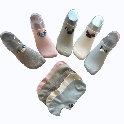 Women's low-cut liners socks pure cotton socks for Spring and Autumn