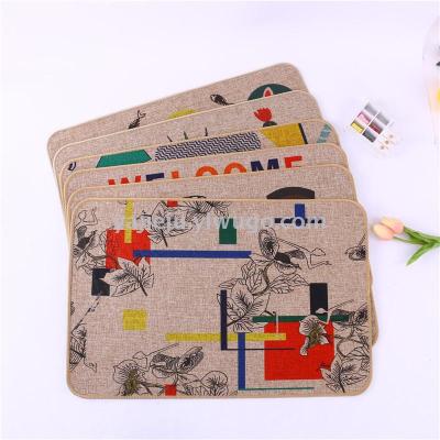 Floor mat linen print floor mat entry door mat entry door mat family hall living room carpet mat