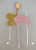 Baking Birthday Party Cake Decoration Cute Elephant Cake Inserting Card Plug-in Happy Birthday Cake Fork Customizable