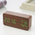LED wood hygrometer home thermometer indoor electronic hygrometer clock alarm clock