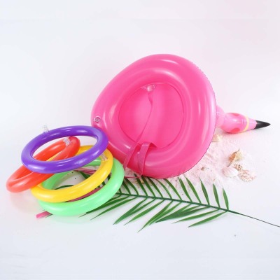 Environment-friendly thickened PVC inflatable flamingo game throwing rings