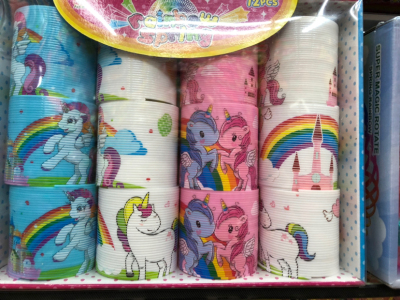 Colorful Rainbow Spring, Lantern Ring Toys