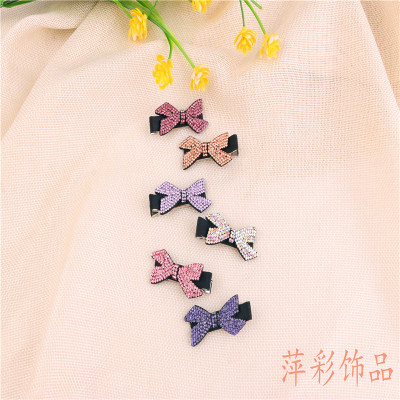 Korean hair decoration diamond hair clip edge clip duck bill small pressure clip high-grade bangs clip