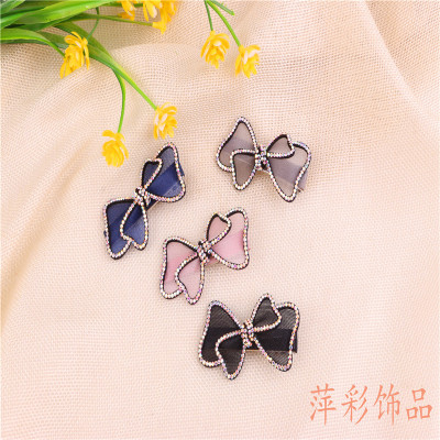 Korean fashion hair clip set with diamond hair clip and duck clip with bangs