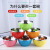 Stainless Steel Lily Bowl Double-Layer Plastic Steel Anti-Scald Insulation Color Bowl Drop-Resistant round Octagonal Apple Bowl