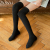 Autumn  winter thickening over the knee socks women and knee high tube wool knee socks with fuzzy circle to keep  winter