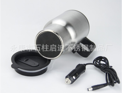 450ml Double-Layer Stainless Steel Vehicle-Borne Cup USB Interface Car Advertising Cup Steel Plug-in Cup