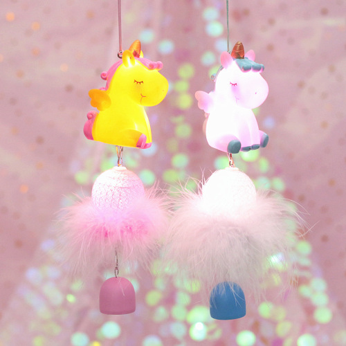 foreign trade exclusive for ins wind with light pendant unicorn vine bal light wind chimes car crafts