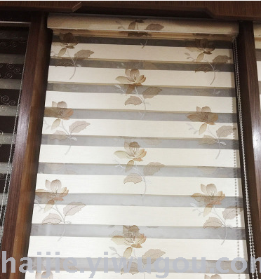 Embroidered gauze curtain louver waterproof sun screen high - grade balcony kitchen protection, shading double - layer curtain customized