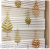 Printed tree roving gauze curtain shutter type louver seven fold texture curtain kitchen toilet waterproof household scroll pull type lift