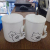 Creative 3d tail-raising cat mug cartoon ceramic mug couple water mug with spoon for breakfast milk mug