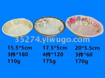 Secret amine tableware Secret amine bowl color bowl imitation ceramic decals bowl large quantity of spot stock low price processing