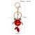 Creative Fashion Red Rhinestone Small Goldfish Keychain Personality Cute Crystal Pendant Car Accessories Gift