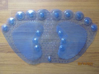 Bathroom non-slip mat bath shower through color feet small size with suction cup massage pad