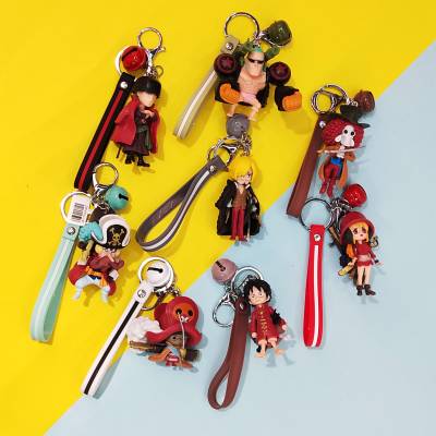 Cartoon lufei sea thief king key ring pendant small commodity activity presents practical figurines pendant ornaments