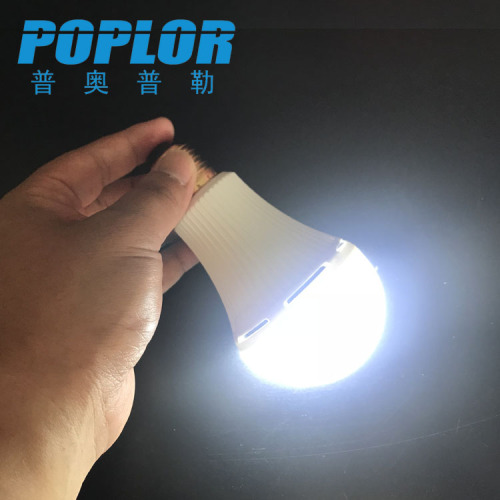 ED Intelligent Emergency Bulb Lamp Cross Flow Highlight 9W Power Failure Emergency Light Outdoor Camping Handheld Rechargeable Light 