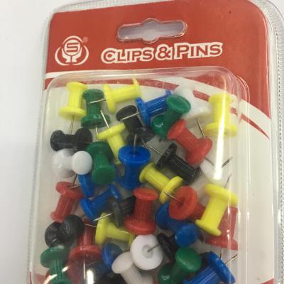 Supply plastic color i-nail i-nail double gun all kinds of pushpin stationery wholesale