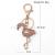 Creative Korean version of diamond flamingo key chain fashion lady's bag pendant gift gift accessories