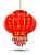 Red Lantern New Year Spring Festival Wedding Ornaments Chinese Outdoor Led Celebrate the New Year Fu Character Crystal Rotating Balcony Lantern