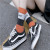 Gold and silver silk lady tube socks 19winter women's socks Korean version color letters GOODLUKE trend women's socks