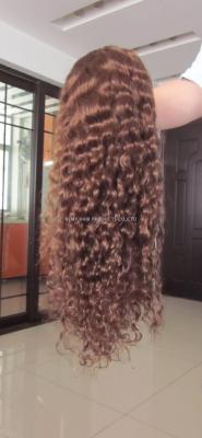 Deep curly full lace hairstyle 4 x 13 in front of Brazil and Peru